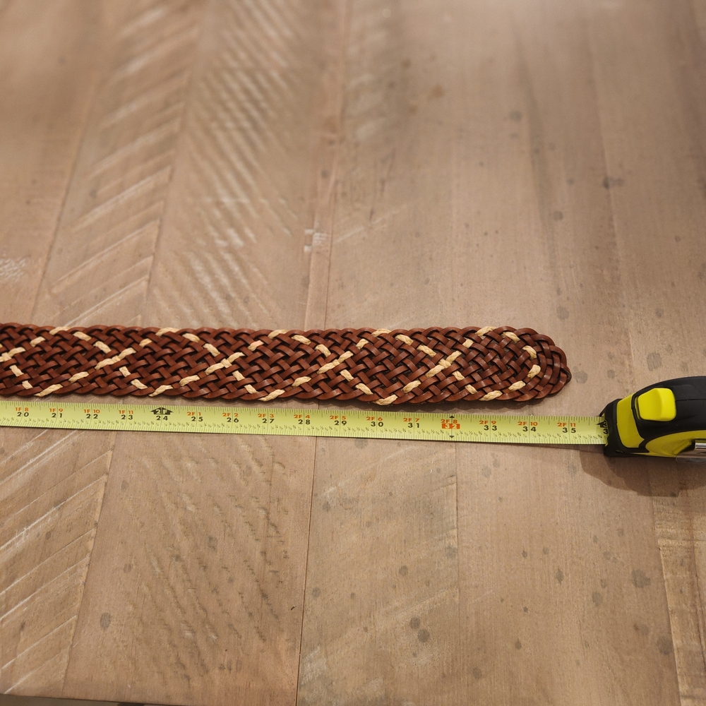 Vintage Bernadette Rossi for Bonwit Teller Italian Leather Woven Belt S Boho - Picture 6 of 8